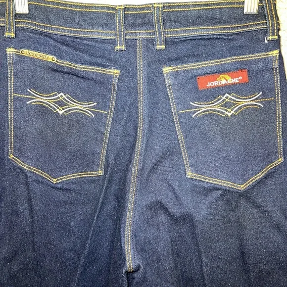 NOS Jordache Jeans Women's Size 12 x 33 Blue Denim Horse Head Hemmed Pants 52992